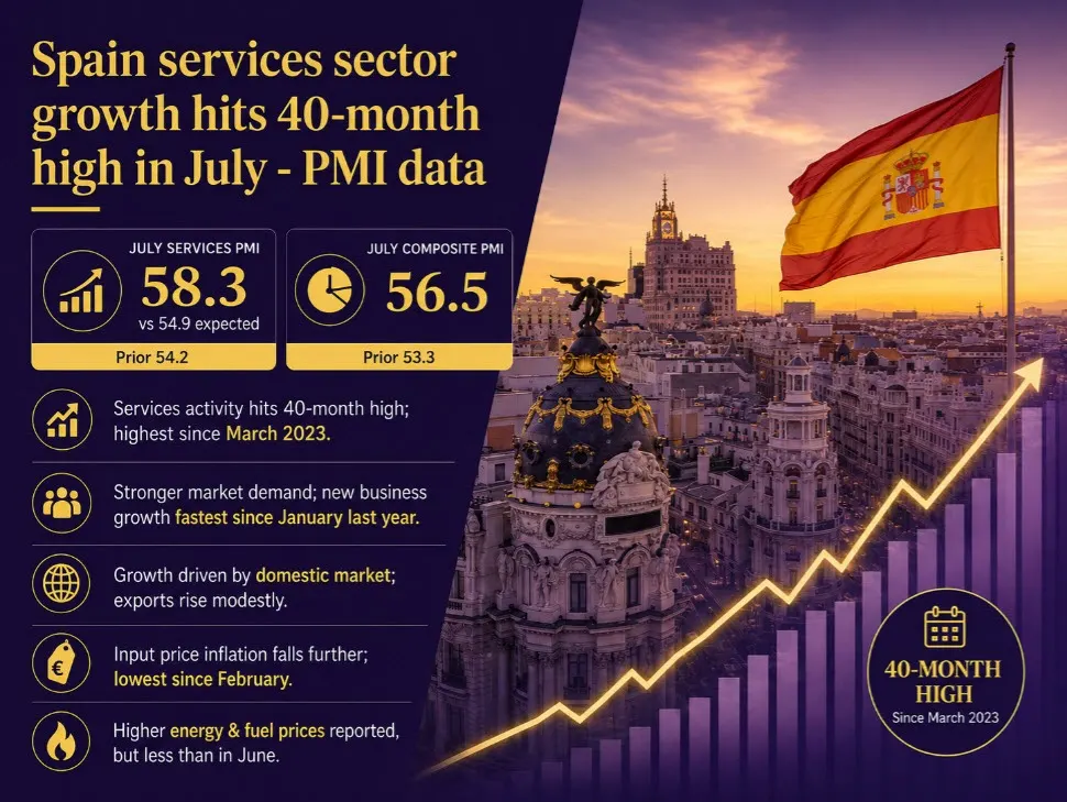 Spain's Services Sector Shows Strong Growth in July