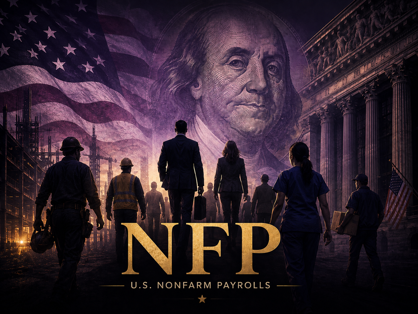 What is the distribution of forecasts for the US NFP?