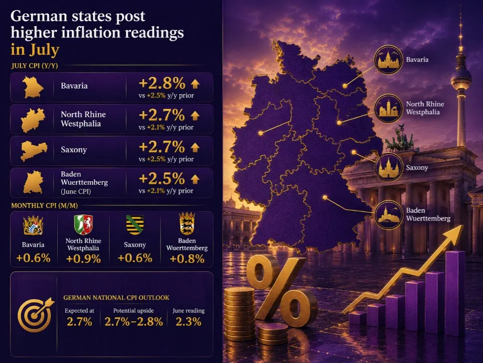 Germany's Inflation Rate Expected to Rise in July Amid Accelerating State Readings
